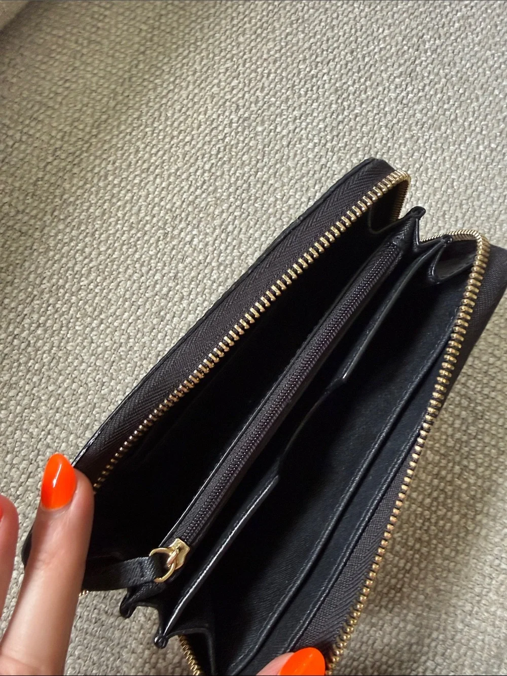 Michael Kors Black Wallet with Gold Logo